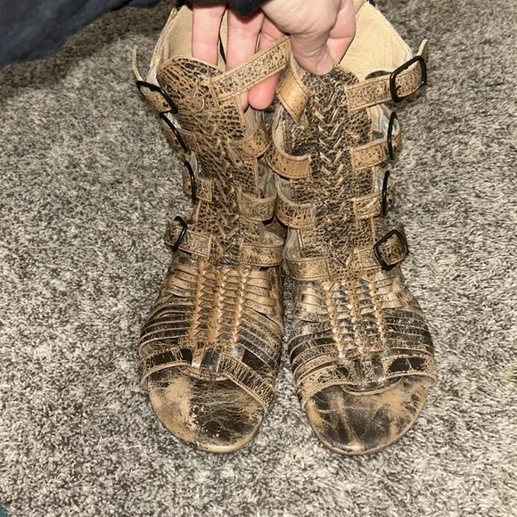 Bed Stu Aurelia Leather Tall Huarache Sandal Size 7 - Picture 5 of 15